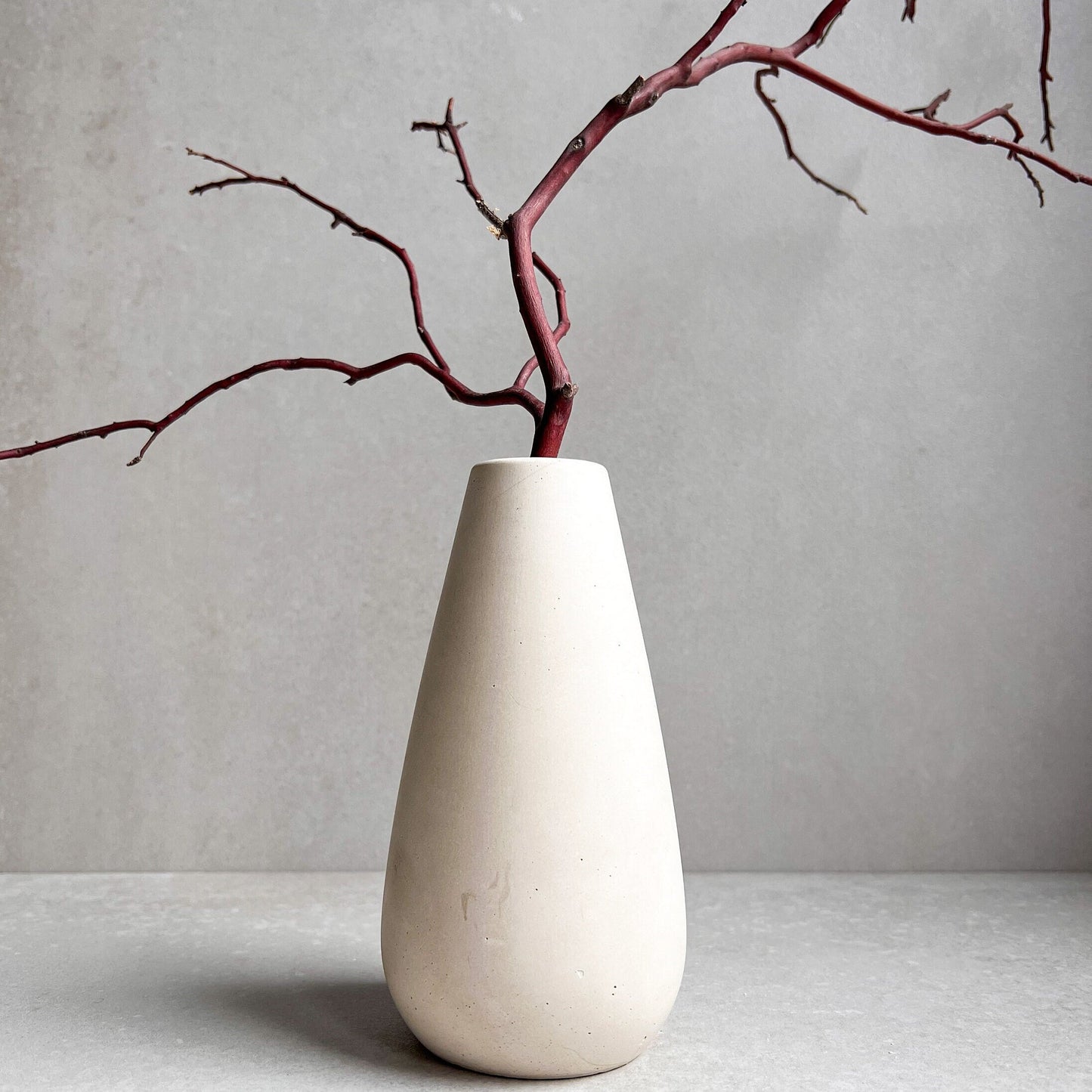 Minimalist Concrete Vase, Nordic Flower Vase, Simple Vase, Modern Vase Decor, Dried Flower Container, Cement Art Vase, Decorative Bud Vase