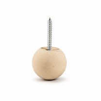 Creamy beige 1.35-inch Globe concrete wall hook