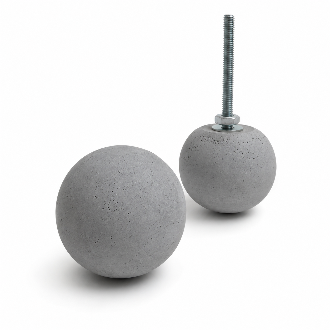Bluish gray 1.35-inch globe concrete drawer pull