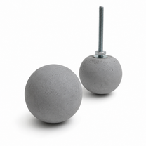 Bluish gray 1.35-inch globe concrete drawer pull