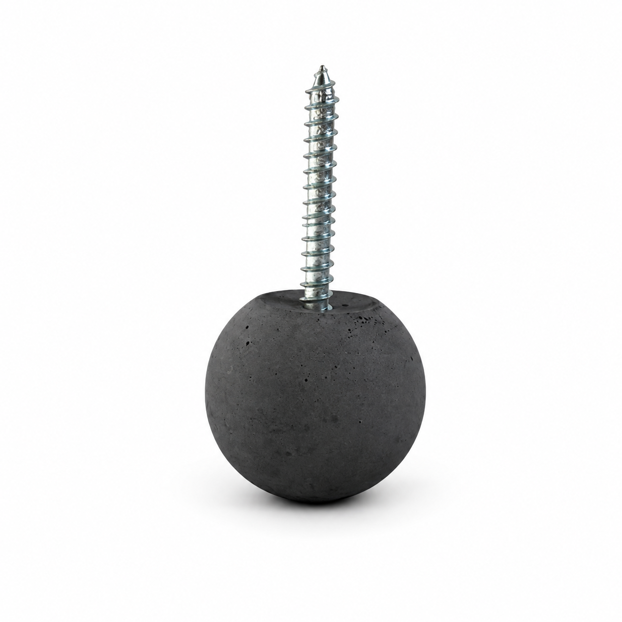 Dark gray 1.35-inch Globe concrete wall hook