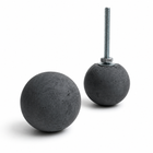 Dark gray 1.35-inch globe concrete drawer pull