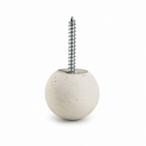 Creamy gray 1.35-inch Globe concrete wall hook