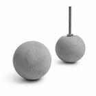 Bluish gray 1.75-inch globe concrete drawer pull