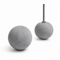 Bluish gray 1.75-inch globe concrete drawer pull