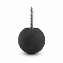 Dark gray 1.75-inch Globe concrete wall hook
