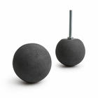 Dark gray 1.75-inch globe concrete drawer pull