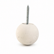 Creamy gray 1.75-inch Globe concrete wall hook