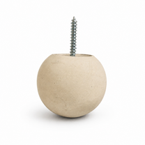 Creamy beige 2.25-inch Globe concrete wall hook