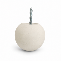 Creamy gray 2.25-inch Globe concrete wall hook
