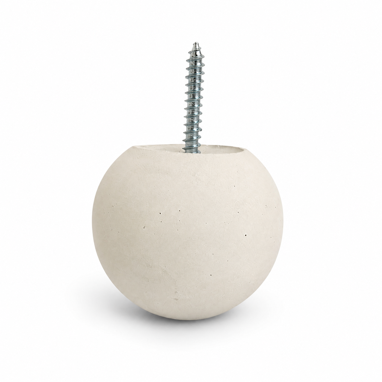 Creamy gray 2.25-inch Globe concrete wall hook