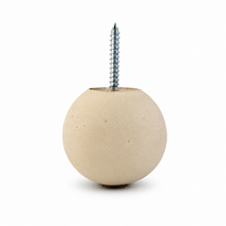 Creamy beige 2.5-inch Globe concrete wall hook