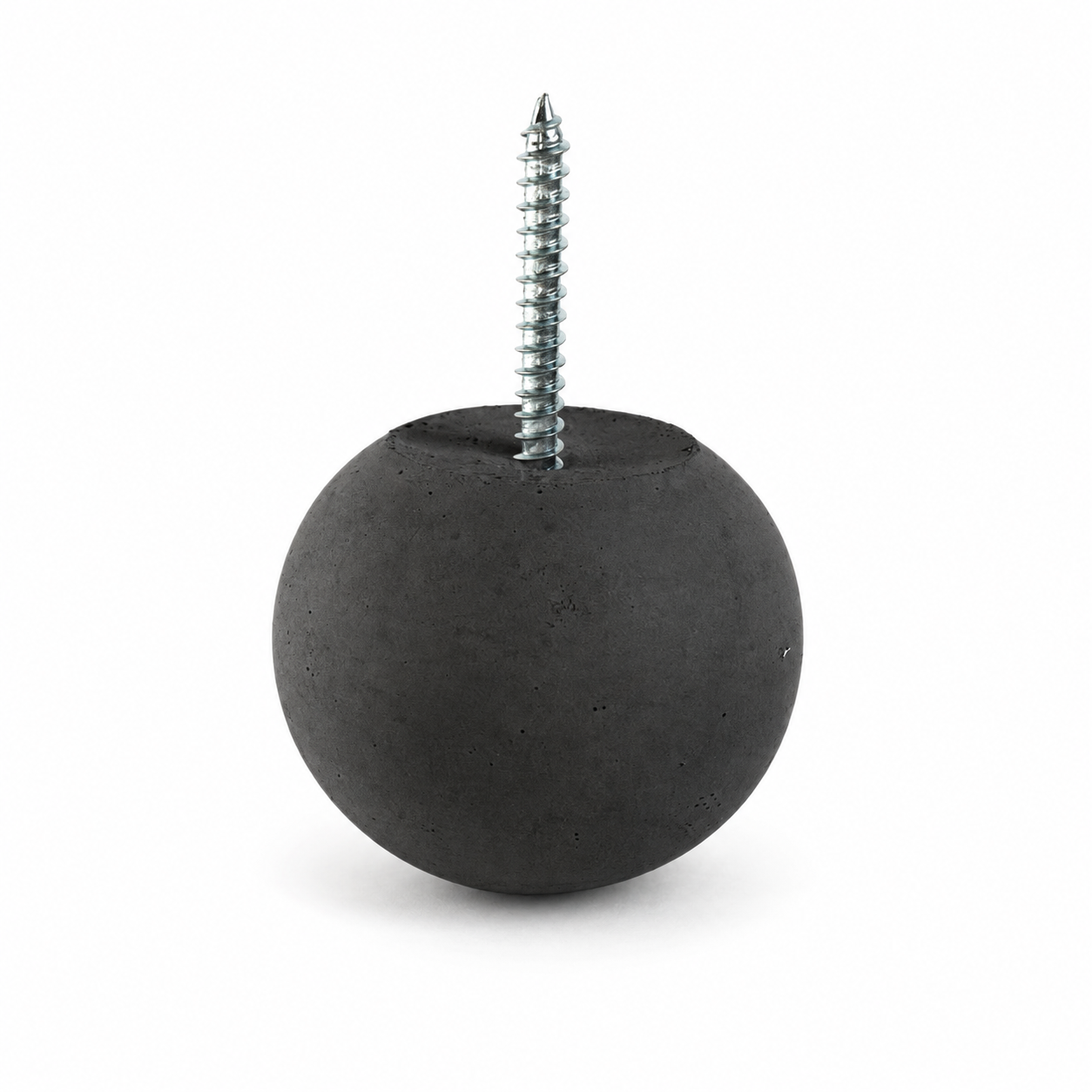 Dark gray 2.5-inch Globe concrete wall hook