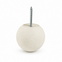 Creamy gray 2.5-inch Globe concrete wall hook