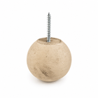 Creamy beige 2-inch Globe concrete wall hook