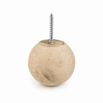 Creamy beige 2-inch Globe concrete wall hook