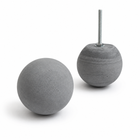 Bluish gray 2-inch globe concrete drawer pull