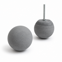 Bluish gray 2-inch globe concrete drawer pull