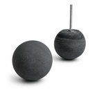 Dark gray 2-inch globe concrete drawer pull