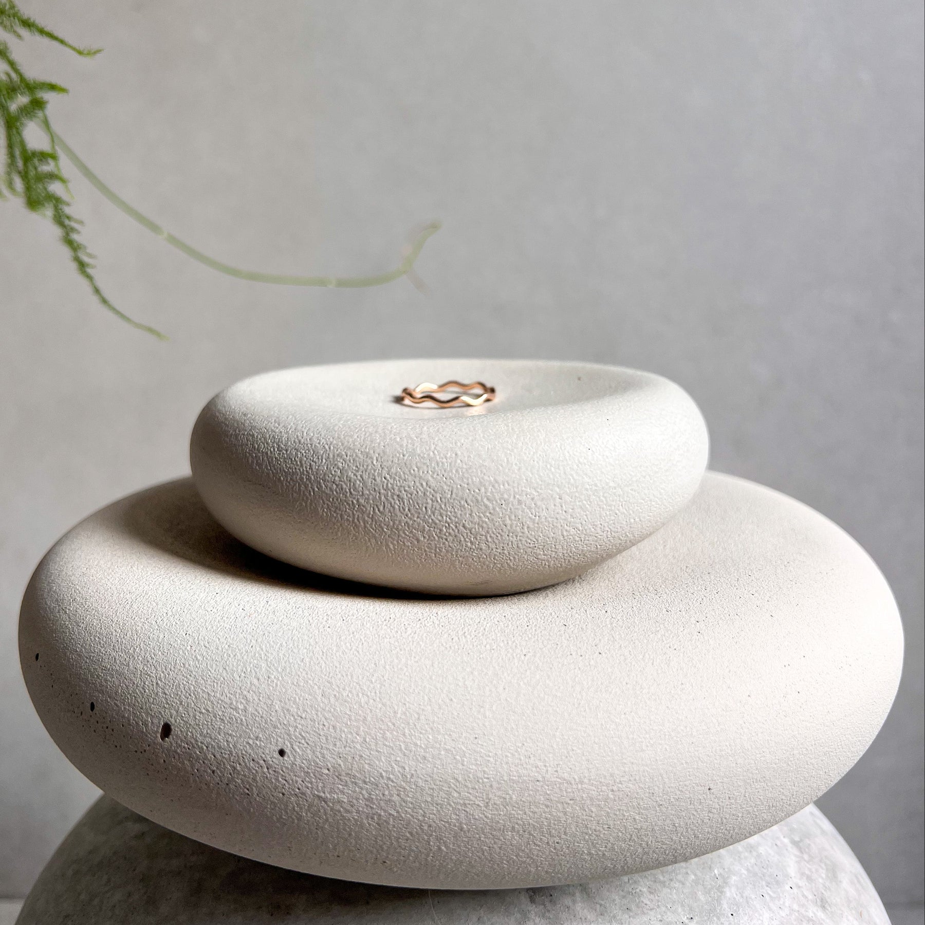 Handmade concrete piece by Minimal Loot Design