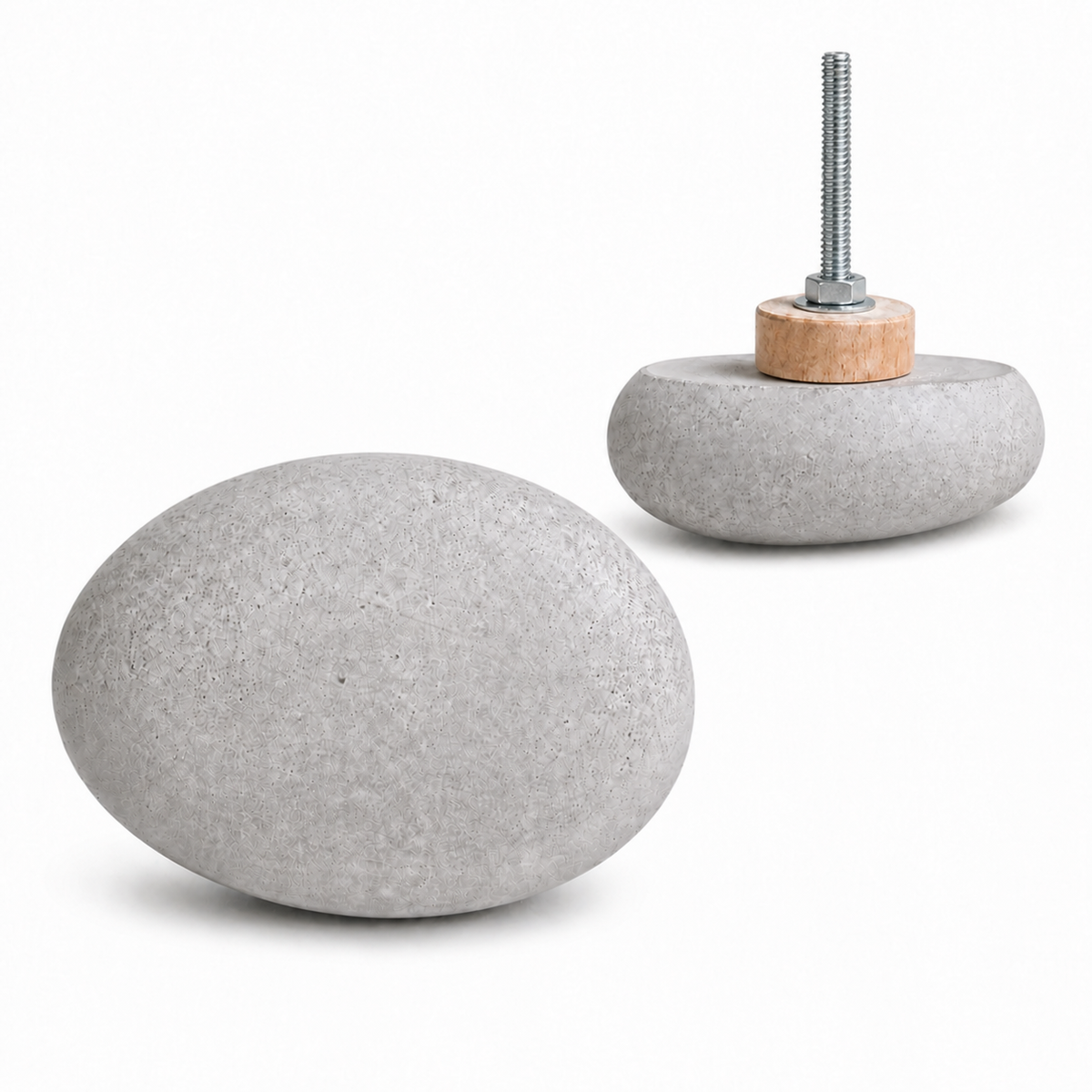 River Pebble Concrete Knob &amp; Wall Hook