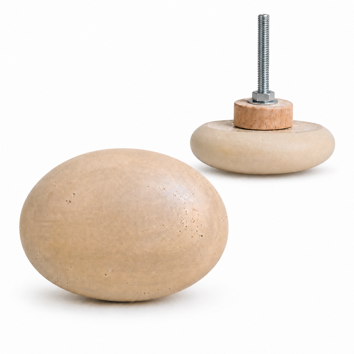 River Pebble Concrete Knob &amp; Wall Hook