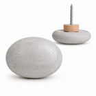 River Pebble Concrete Knob &amp; Wall Hook
