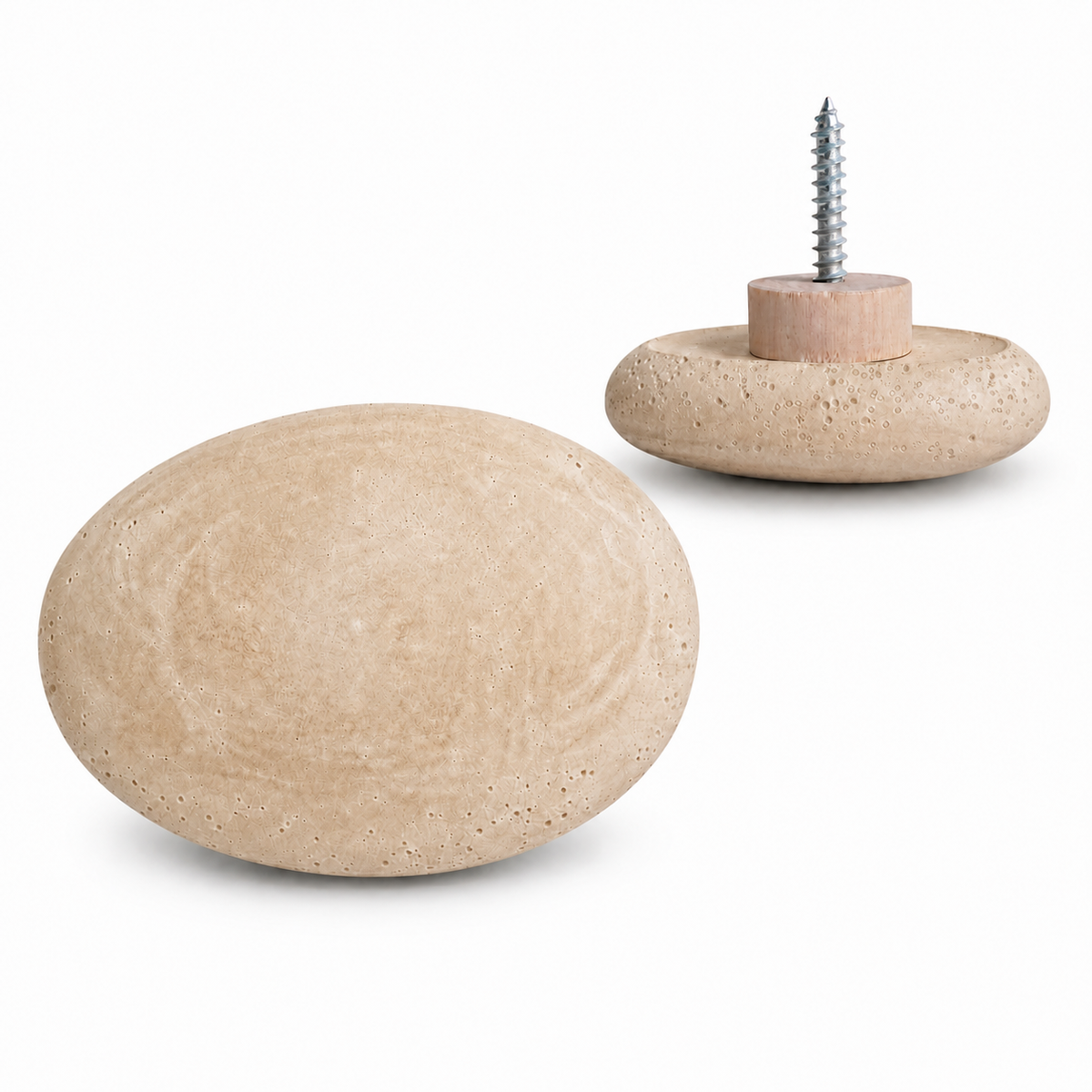 River Pebble Concrete Knob &amp; Wall Hook