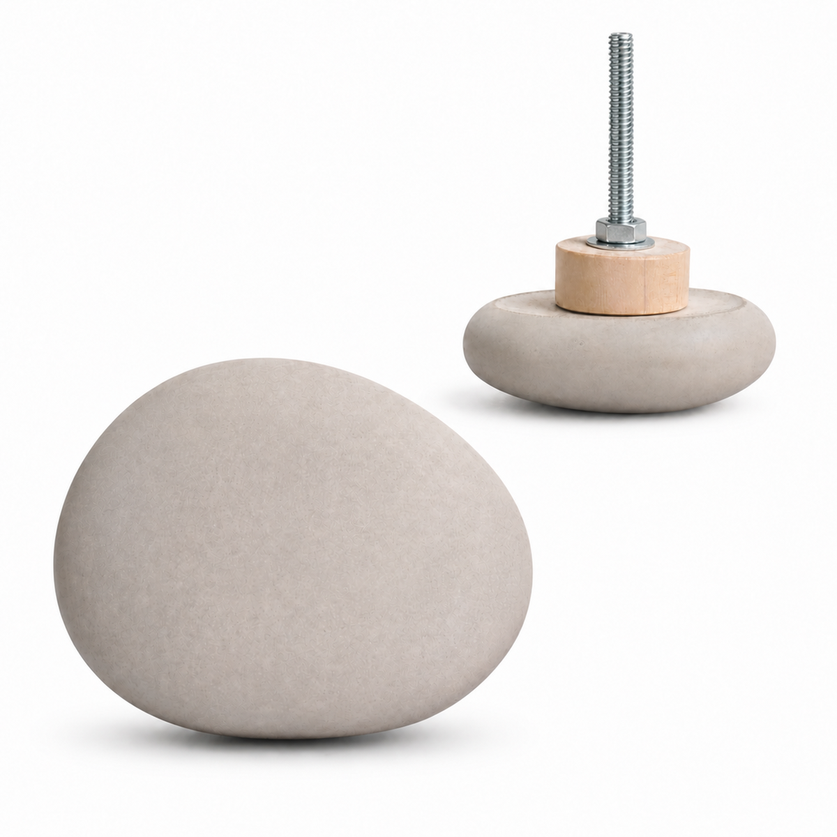 River Pebble Concrete Knob &amp; Wall Hook