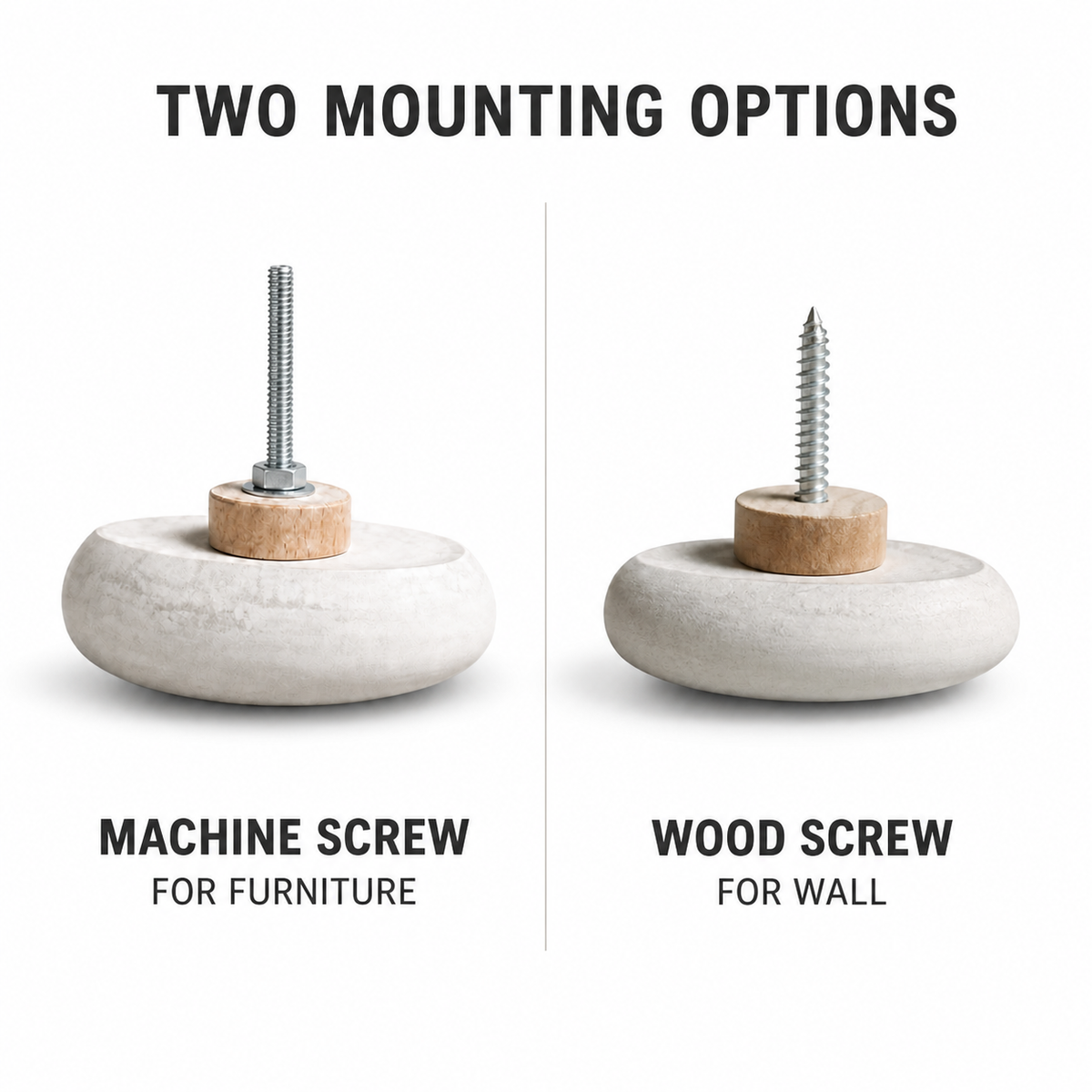 River Pebble Concrete Knob &amp; Wall Hook