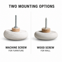 River Pebble Concrete Knob &amp; Wall Hook
