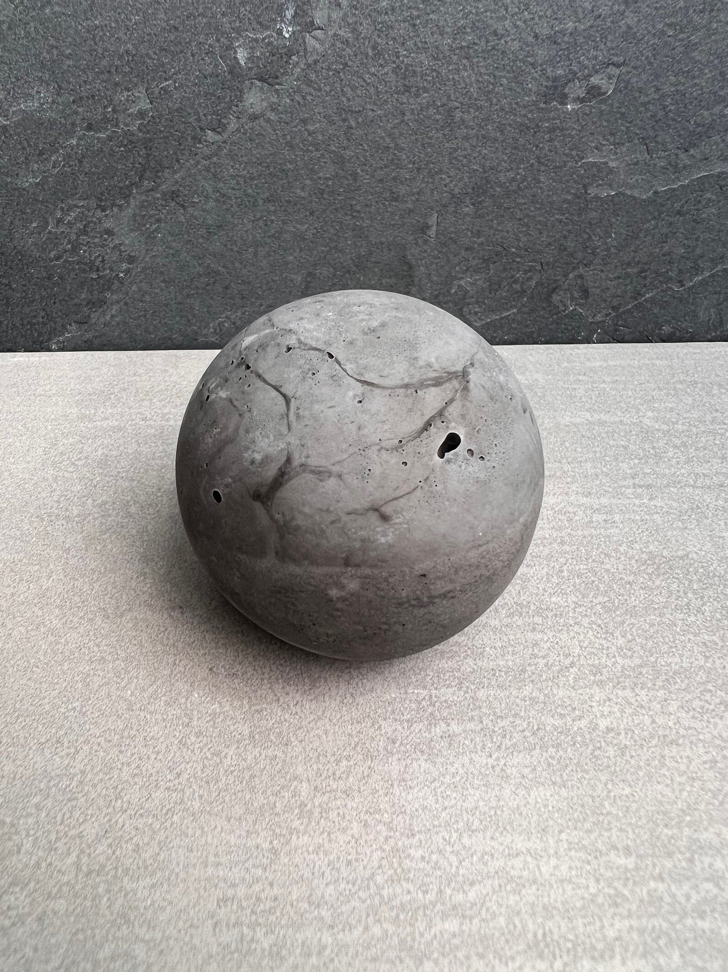 Concrete Paper Weight, Cement Sphere, Letter Press, Cement Decor, Minimalist Decor, Garden Ornament, Concrete Sculpture, Shelf Decor, Modern