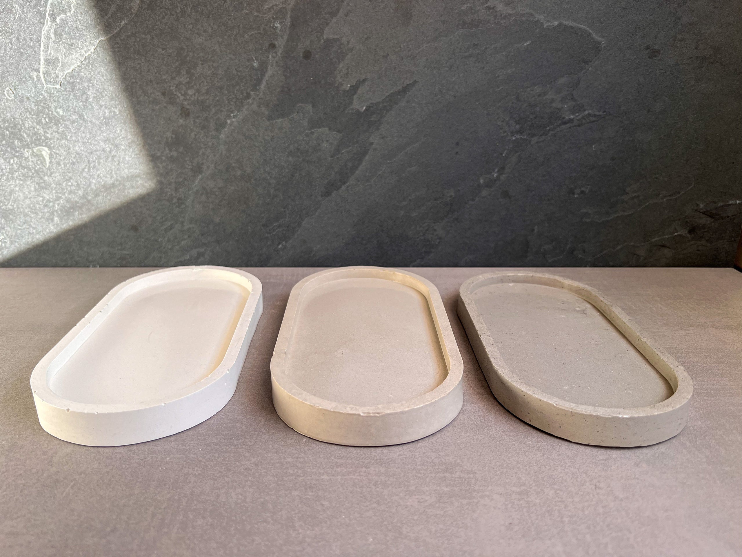 Oval Concrete Tray, Jewelry Holder, Vanity Tray, Cement Tray, Coffee Table Tray, Decorative Tray, Jewlery Tray, Bathroom Tray, Minimalist