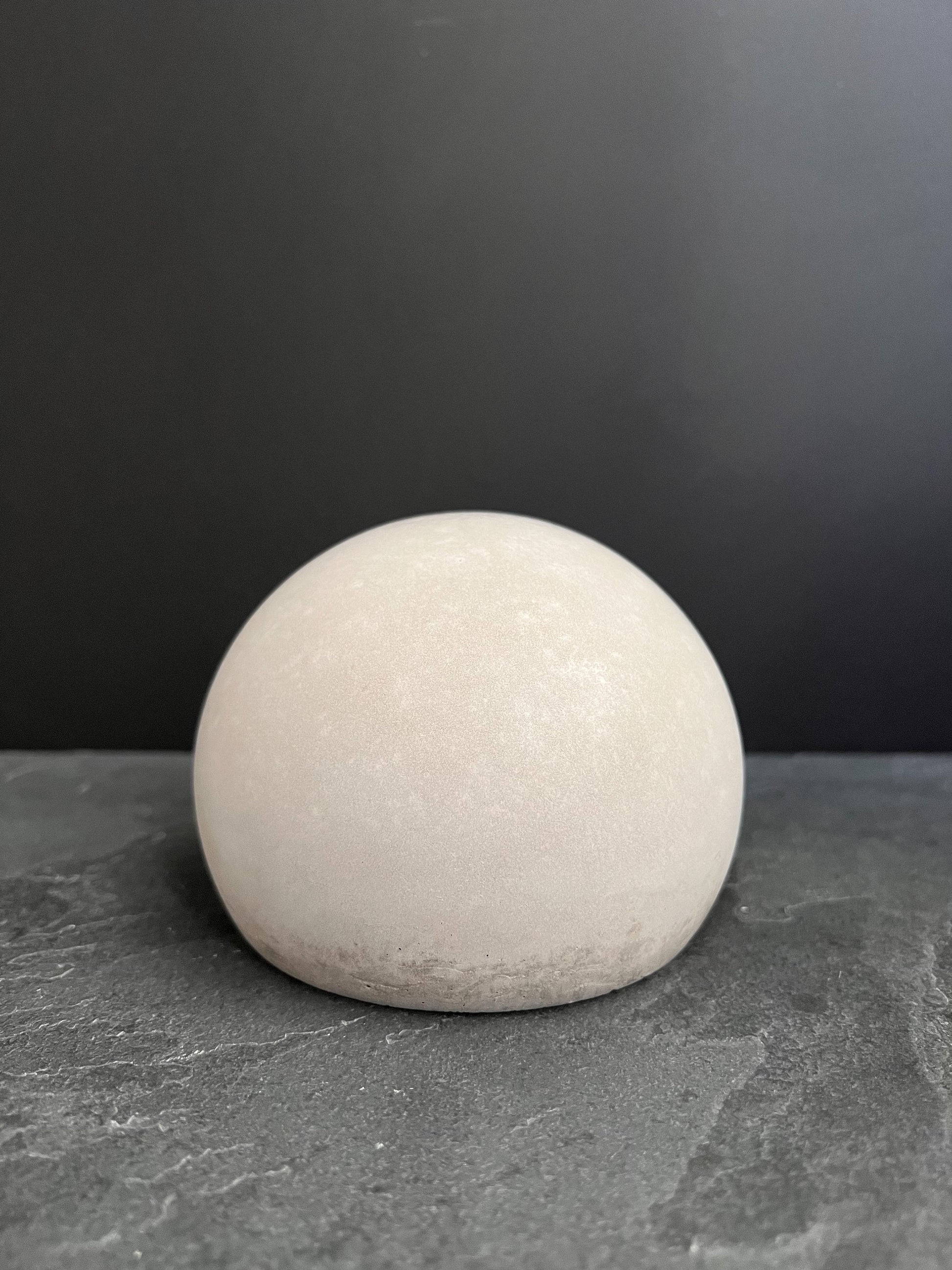 Concrete Sphere Bookend, Round Ball Sculpture, Stone Shelf Decor, Cement Orb Paperweight, Industrial Book Holder, Minimalist Office Decor