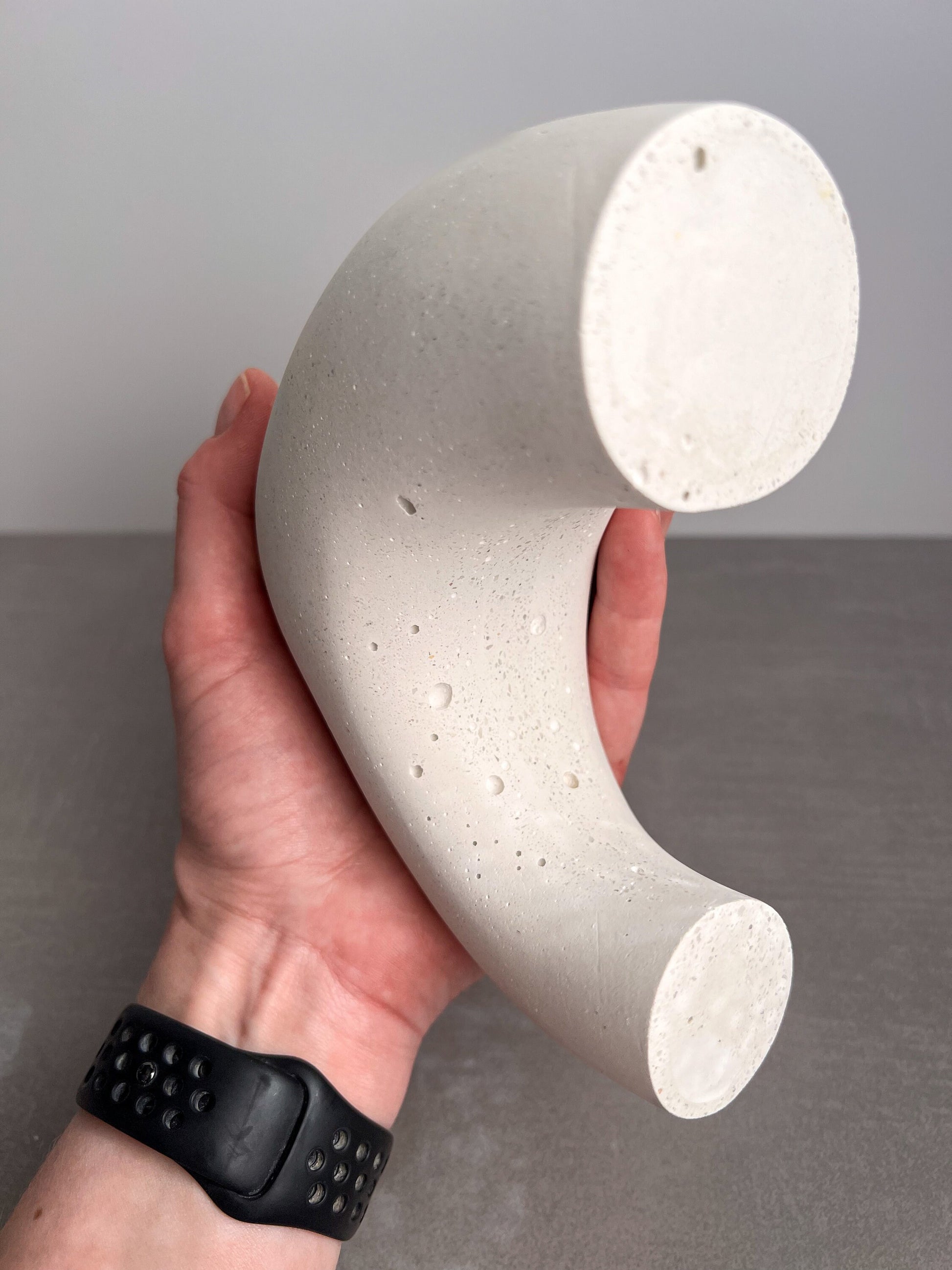 Nordic Style Vase, Concrete Vase, Asymmetrical Modern Vase, Minimalist Vase, White Vase, Vase Decor, Minimalist Vase, Nordic Decor, Minimal