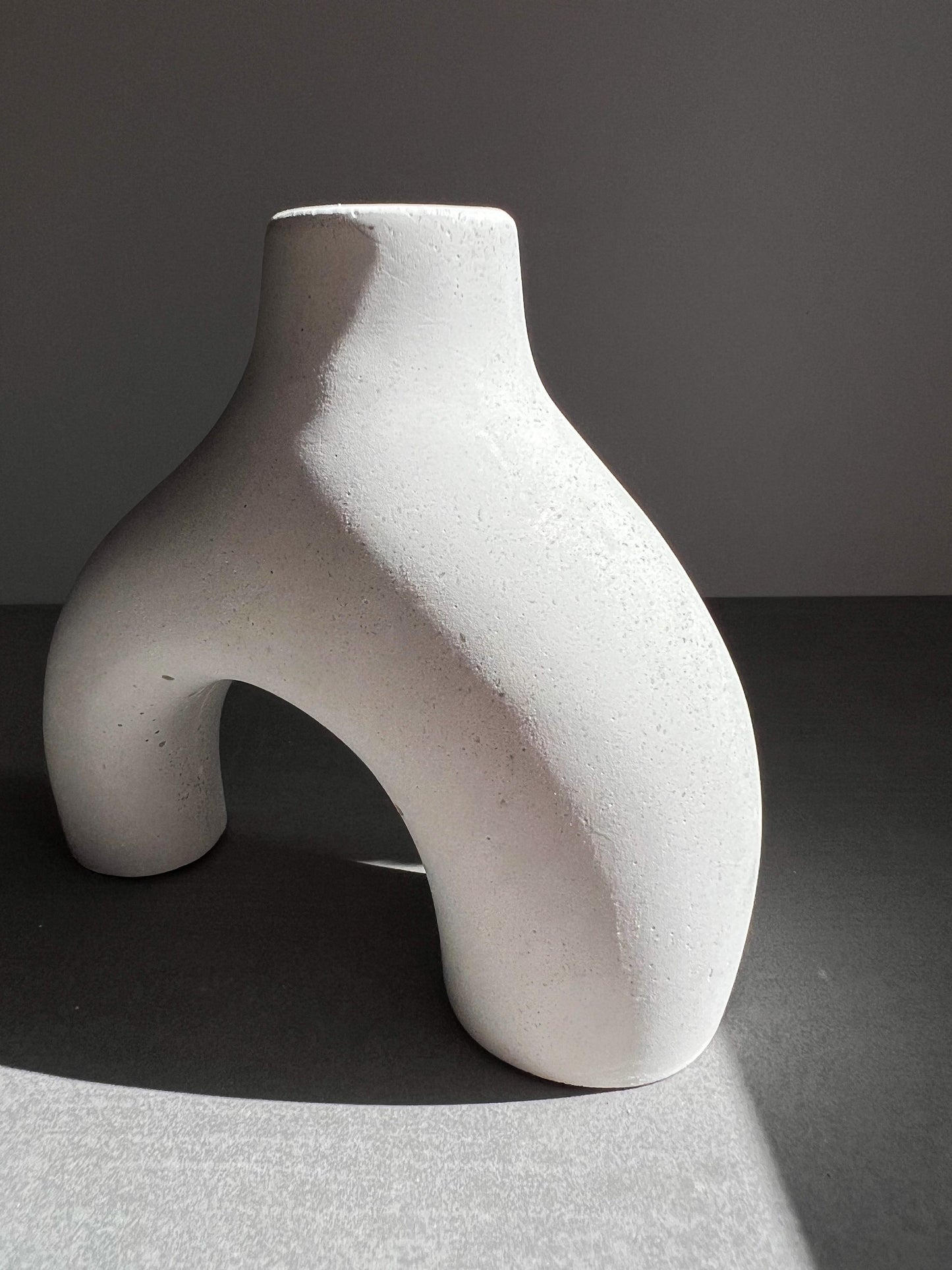 Nordic Style Vase, Concrete Vase, Asymmetrical Modern Vase, Minimalist Vase, White Vase, Vase Decor, Minimalist Vase, Nordic Decor, Minimal