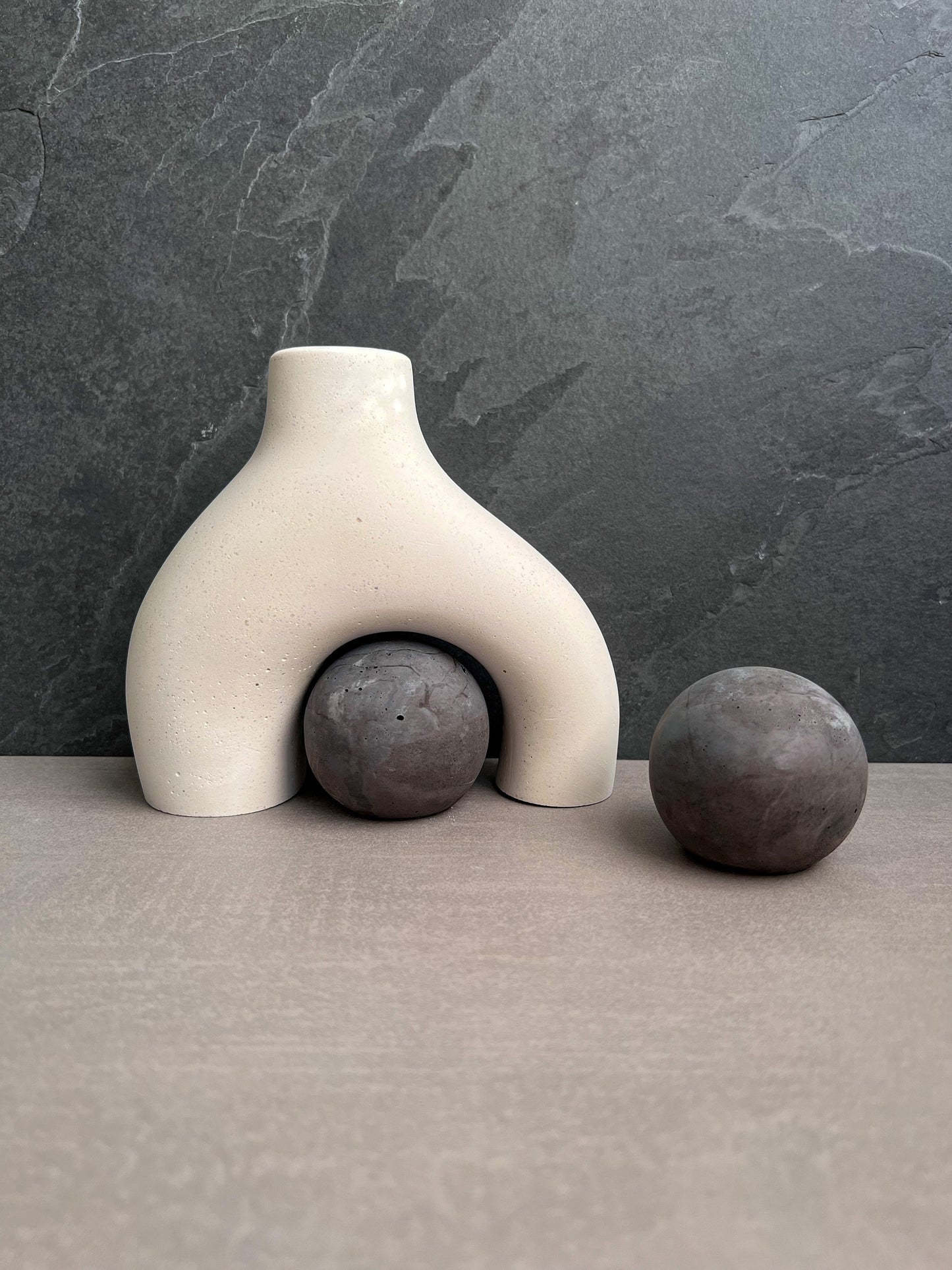 Concrete Paper Weight, Cement Sphere, Letter Press, Cement Decor, Minimalist Decor, Garden Ornament, Concrete Sculpture, Shelf Decor, Modern