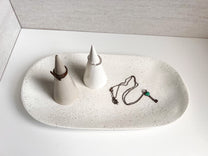 Large Oval Concrete Tray, Decorative Tray, Jewelry Display, Minimalist Cement Catchall, Table Decor, Scandi Organizer, Bathroom Bottle Tray