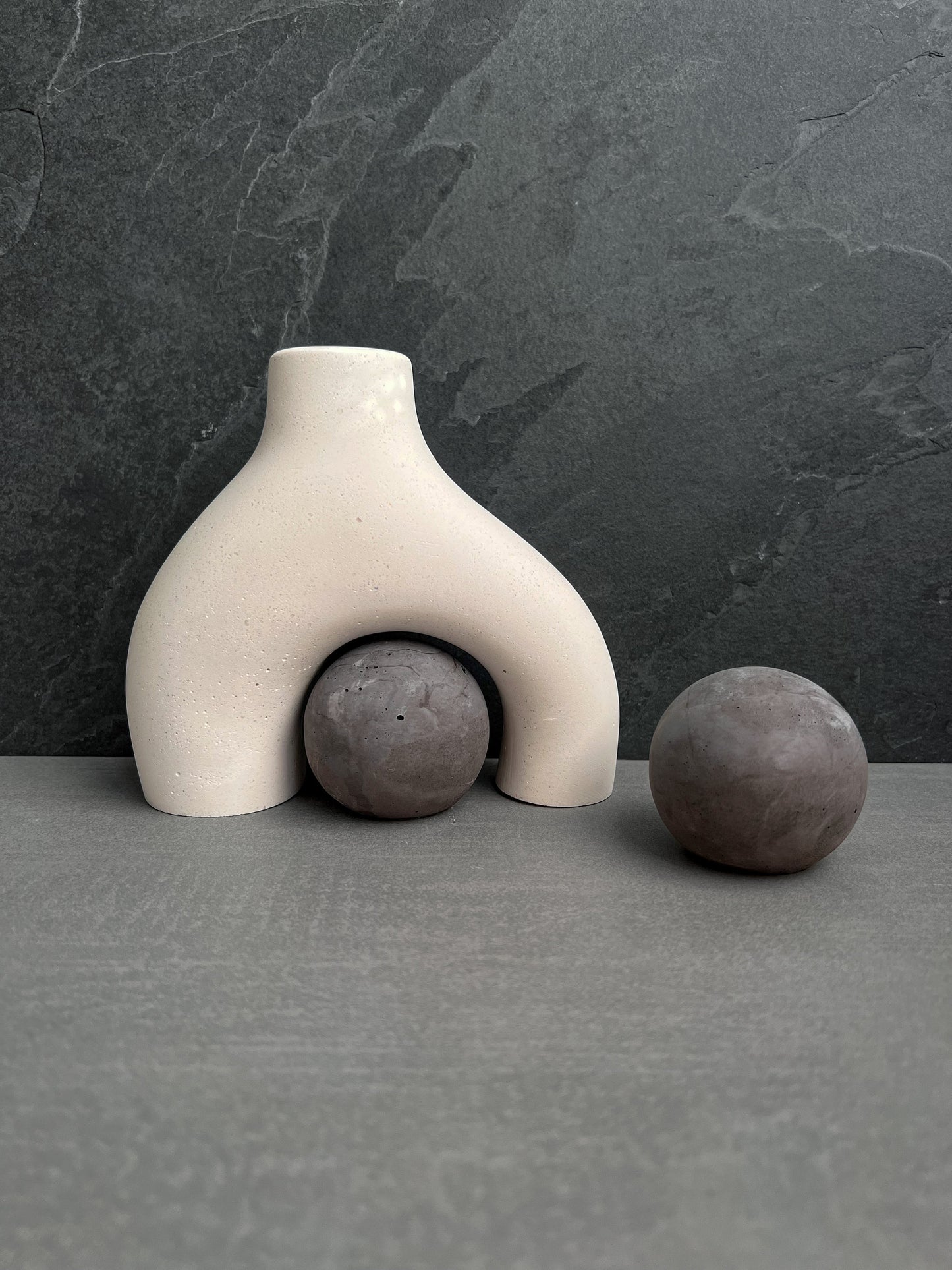 Nordic Style Vase, Concrete Vase, Asymmetrical Modern Vase, Minimalist Vase, White Vase, Vase Decor, Minimalist Vase, Nordic Decor, Minimal