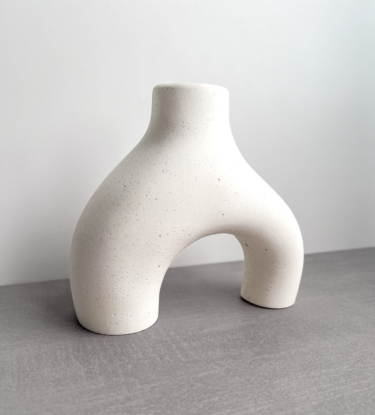 Nordic Style Vase, Concrete Vase, Asymmetrical Modern Vase, Minimalist Vase, White Vase, Vase Decor, Minimalist Vase, Nordic Decor, Minimal