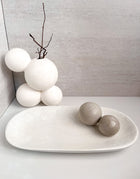 Large Oval Concrete Tray, Decorative Tray, Jewelry Display, Minimalist Cement Catchall, Table Decor, Scandi Organizer, Bathroom Bottle Tray