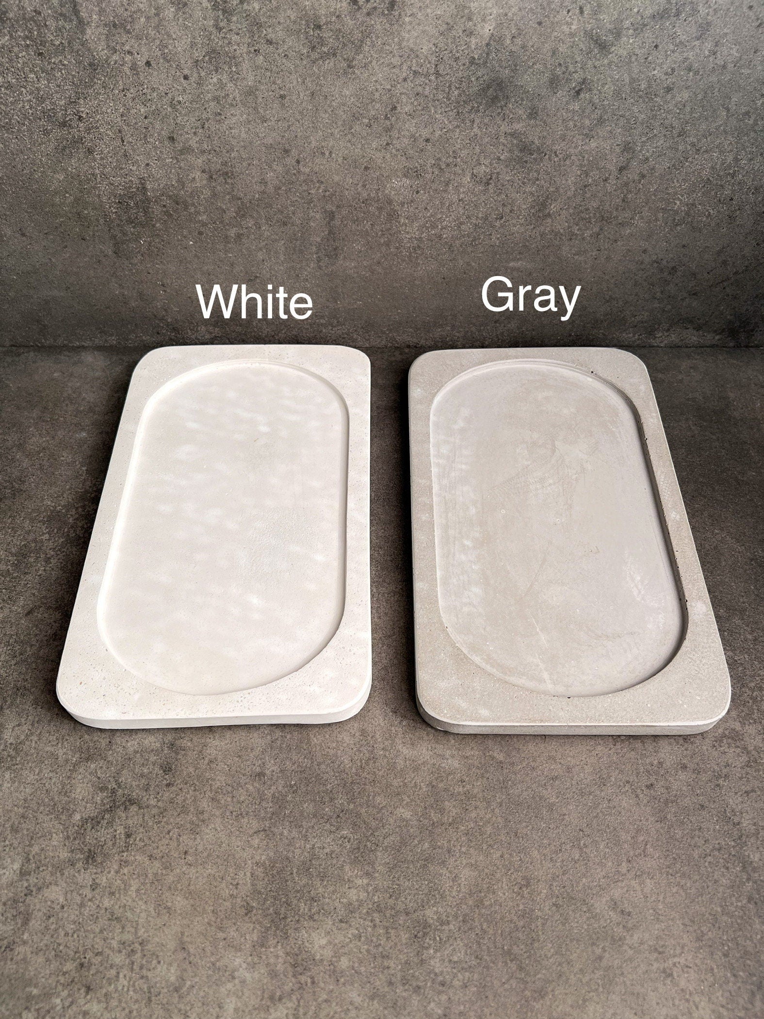 Large Concrete Tray, Decorative Trinket Tray, Minimalist Cement Catchall, Modern Table Accent, Rectangular Bottle Tray, Valet Tray, Japandi