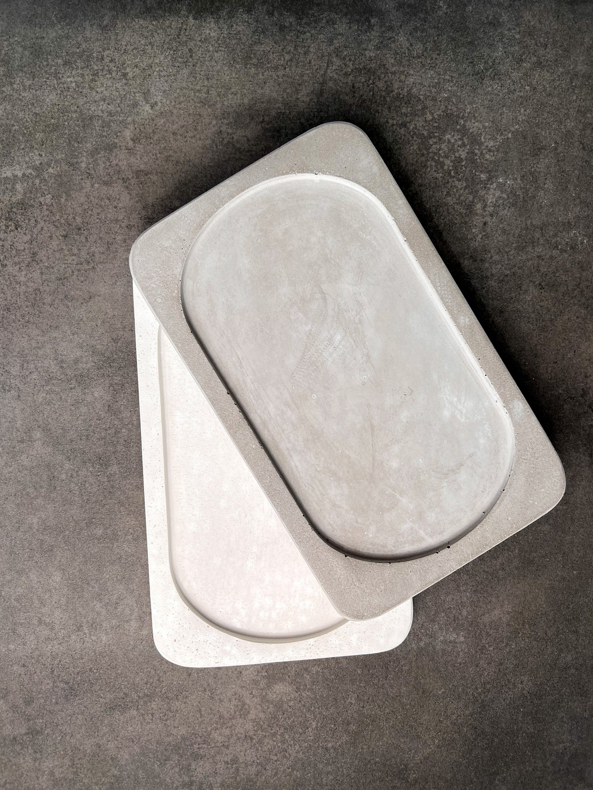 Large Concrete Tray, Decorative Trinket Tray, Minimalist Cement Catchall, Modern Table Accent, Rectangular Bottle Tray, Valet Tray, Japandi