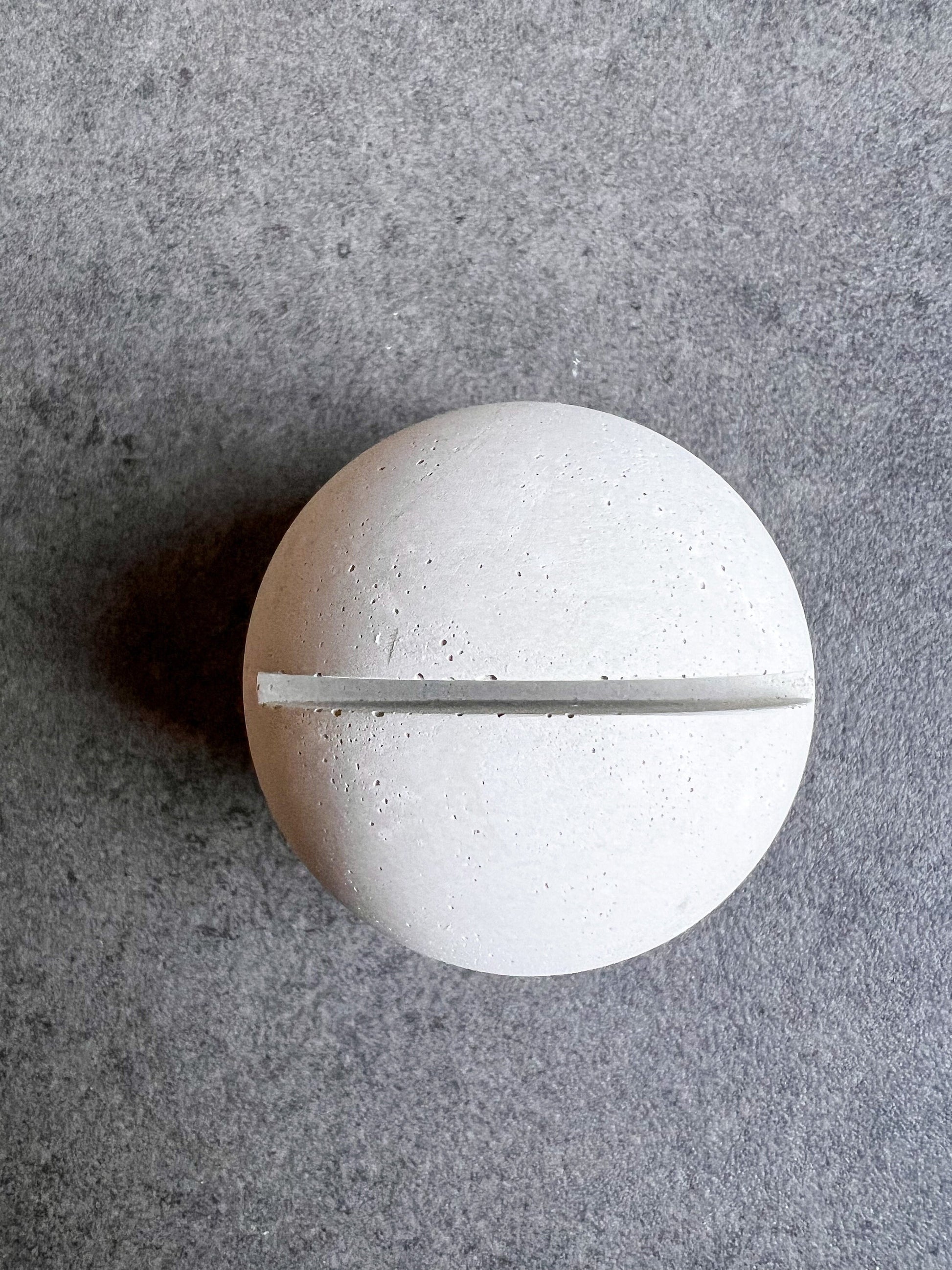 Sphere Concrete Business Card Holder, Round Cement Card Stand, Desk Organizer, Industrial Office Decor, Desk Accessories, Office Gifts, Ball