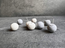 Concrete Ball Push Pins - Set of 10