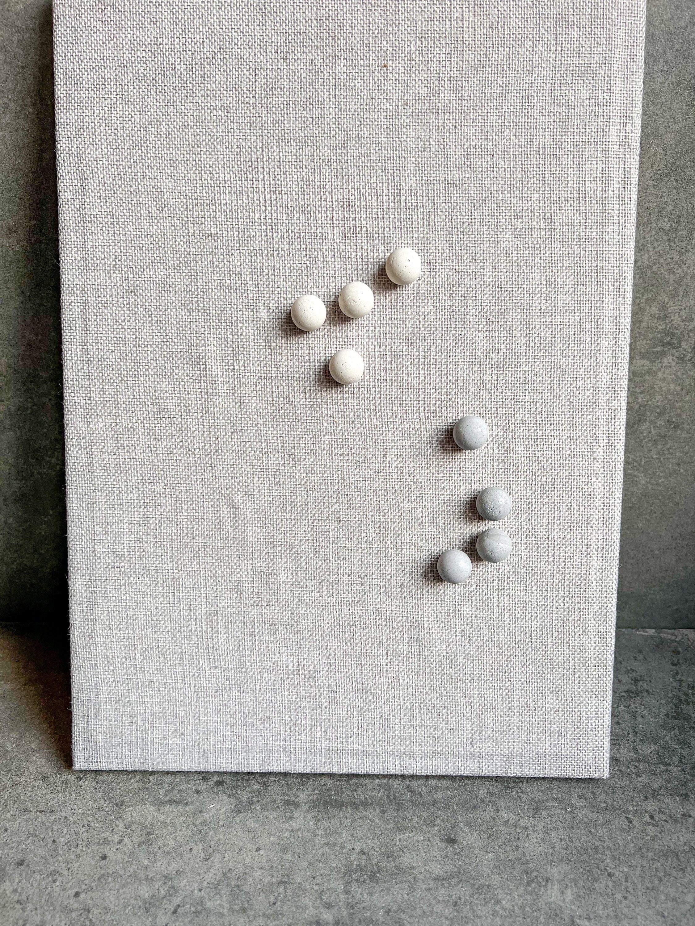 Concrete Ball Push Pins - Set of 10
