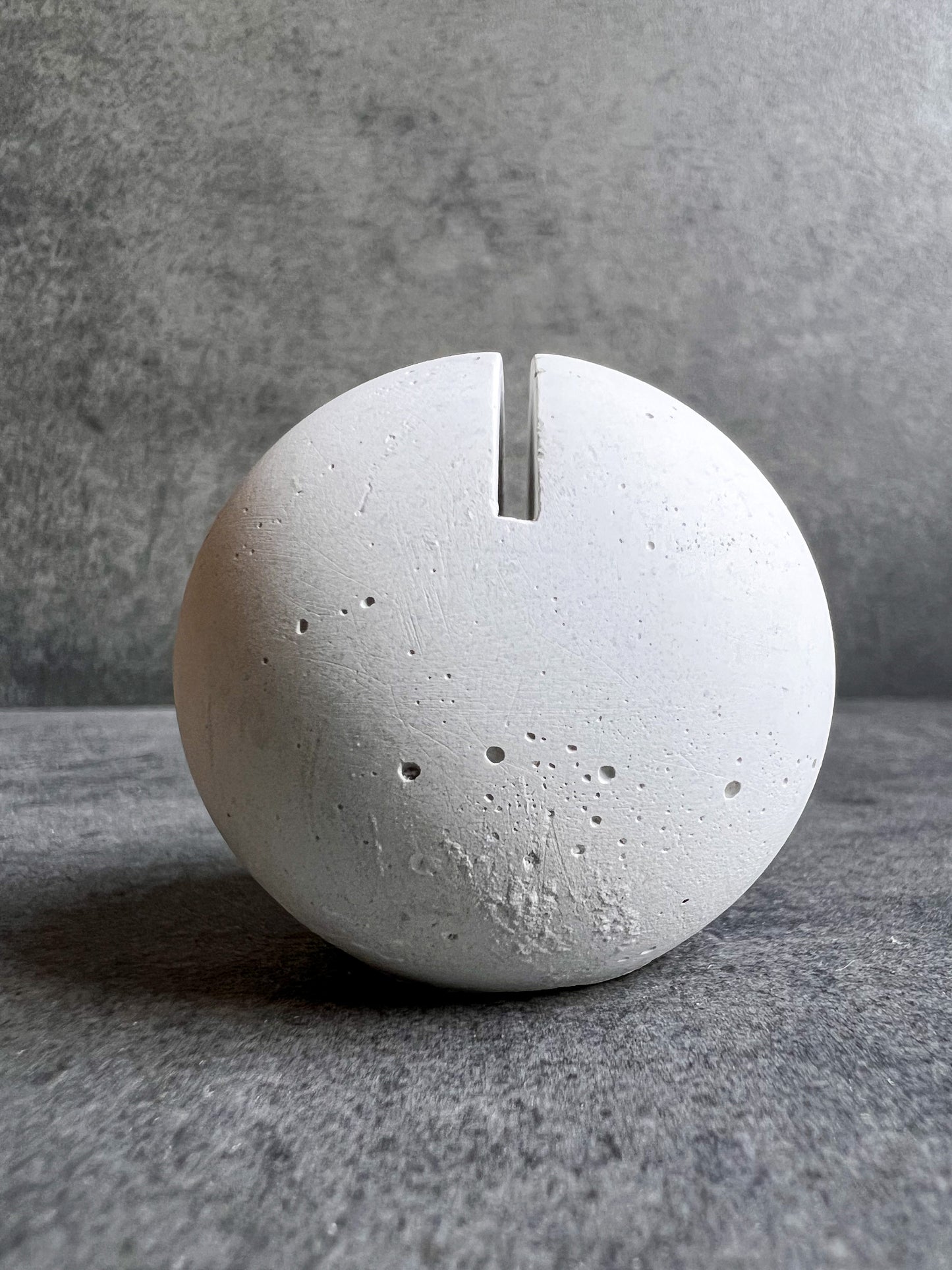 Sphere Concrete Business Card Holder, Round Cement Card Stand, Desk Organizer, Industrial Office Decor, Desk Accessories, Office Gifts, Ball