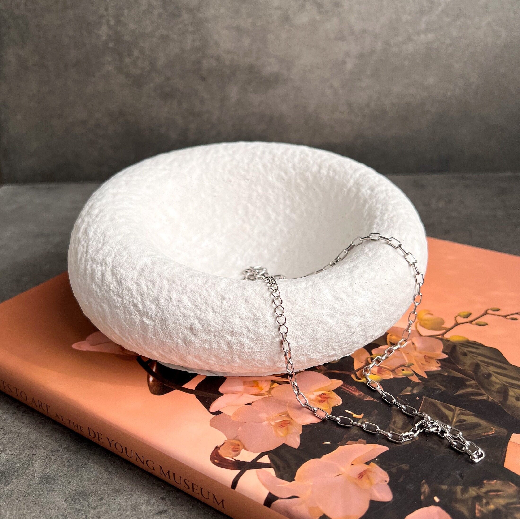 Bubble Bowl, Concrete Cloud Tray, Japandi Catch All Dish, Blob Jewelry Display, Chunky Dish, Chubby Trinket Tray, Decor for Coffee Table