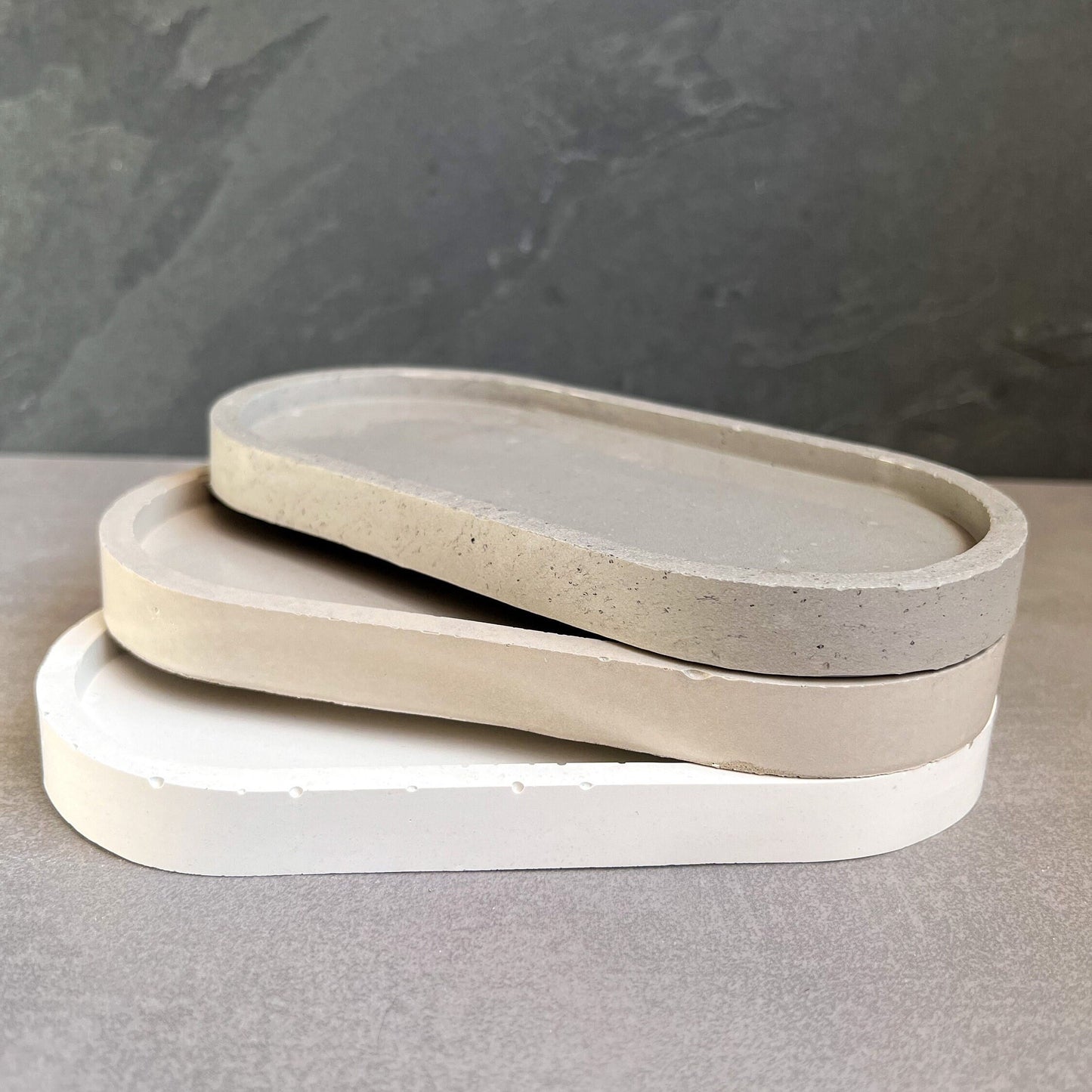 Oval Concrete Tray, Jewelry Holder, Vanity Tray, Cement Tray, Coffee Table Tray, Decorative Tray, Jewlery Tray, Bathroom Tray, Minimalist