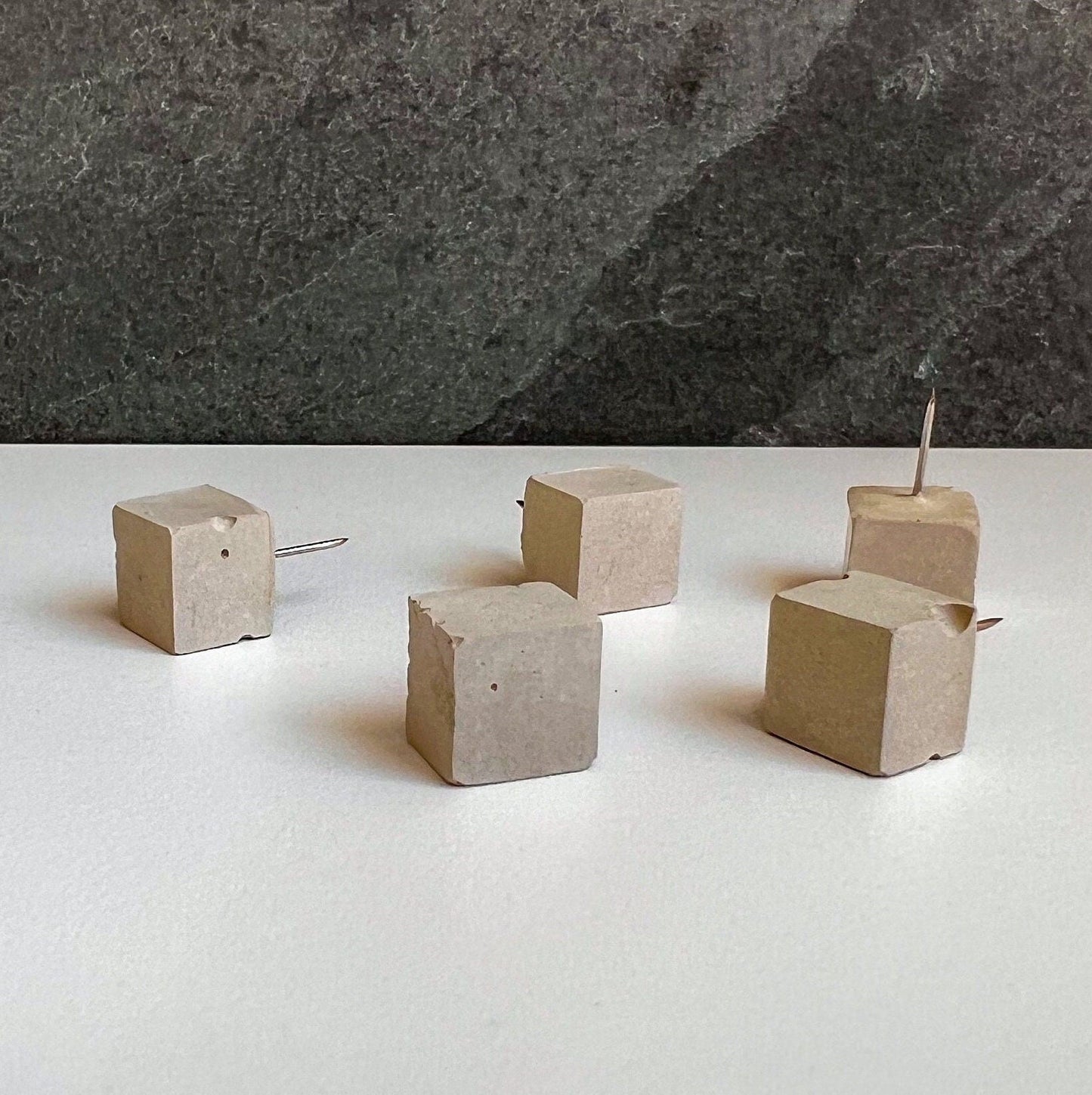 Concrete Push Pins, Minimalist Thumb Tack, Modern Office Decor, Cement Push Buttons, Pin Board Pin, Cork Board Needle Pins, Office Pins